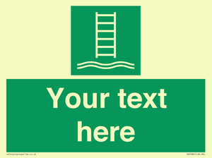 Custom sign safe condition Embarkation ladder